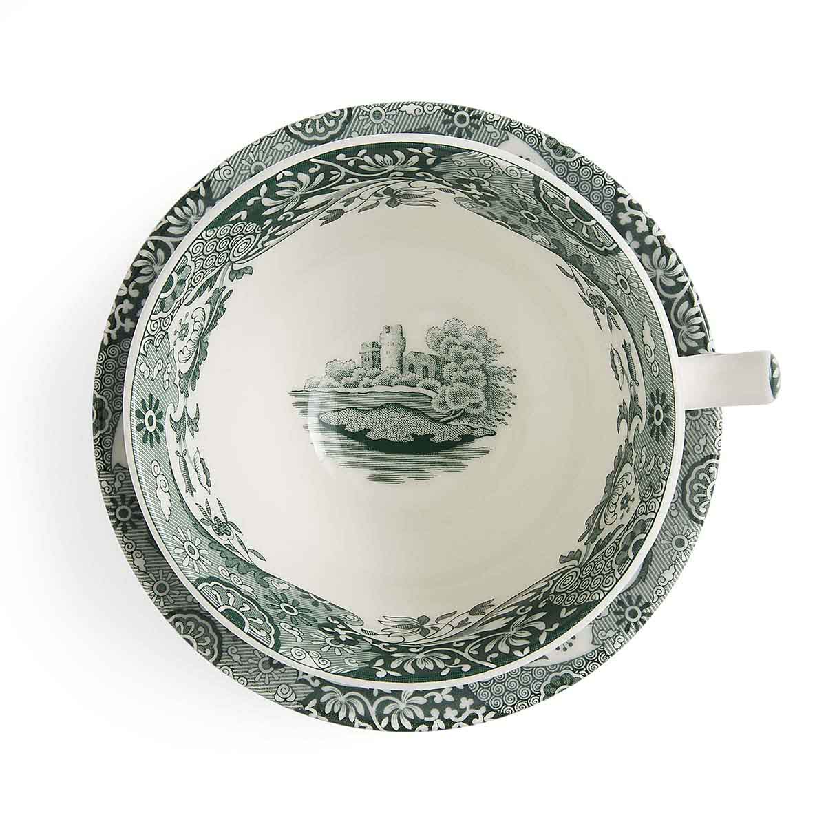 Heritage Green Italian 4 B'fast Cups & Scrs image number null